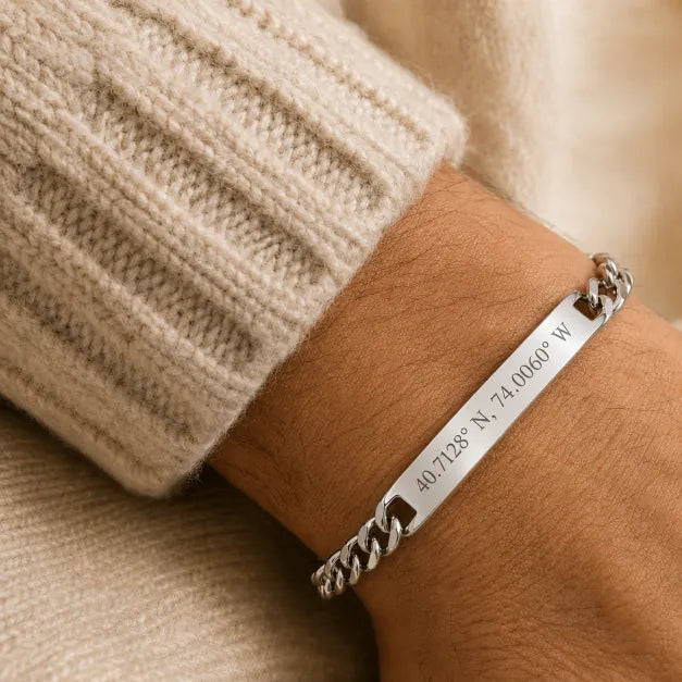 Custom Coordinates Bracelet