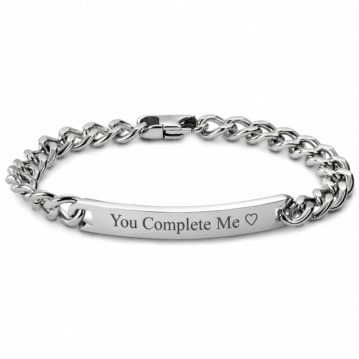 Nomen | Armband mit Erkennungsmarke (6 mm) aus silberfarbenem Edelstahl