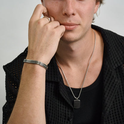 Double Franco Link Matte Bracelet