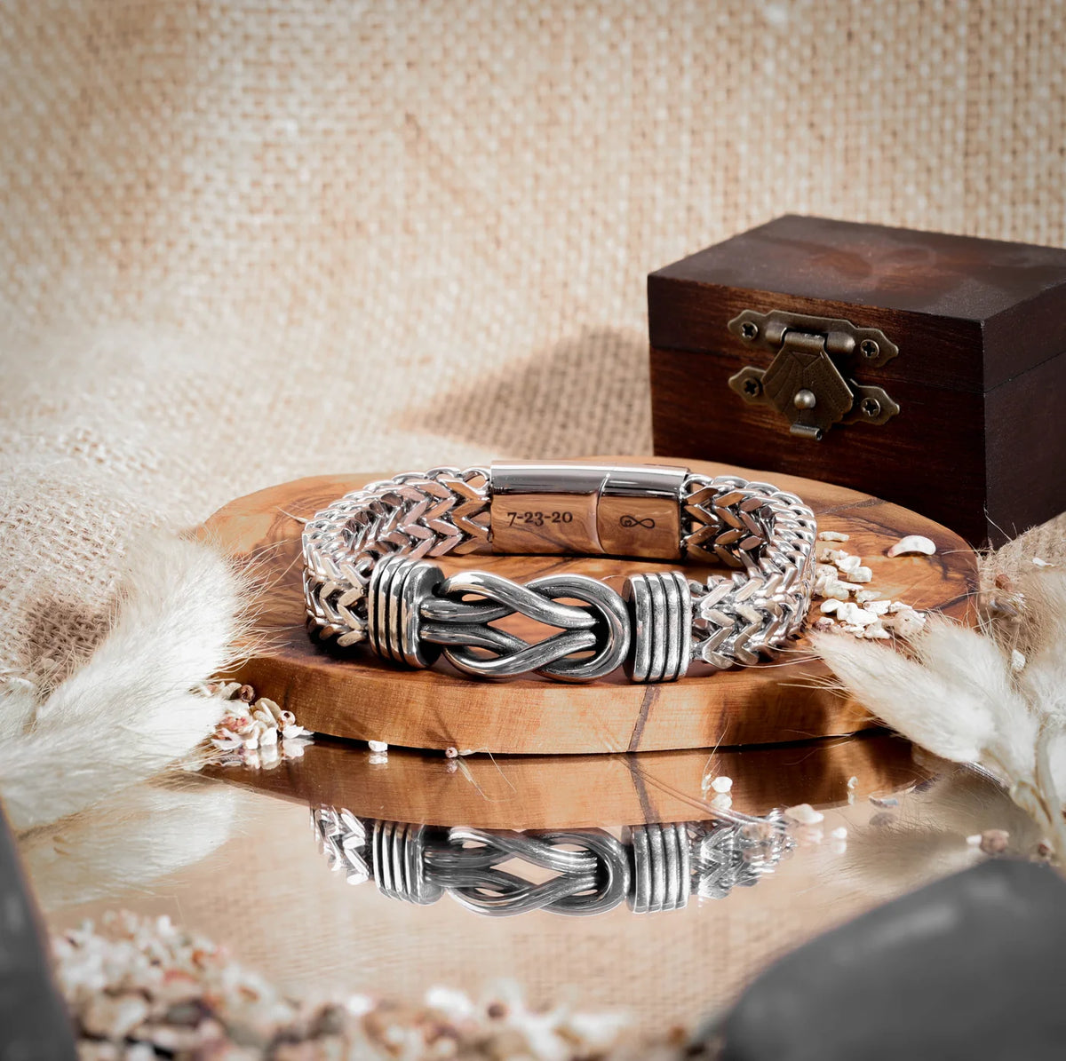 Silver Knot Bracelet for Men