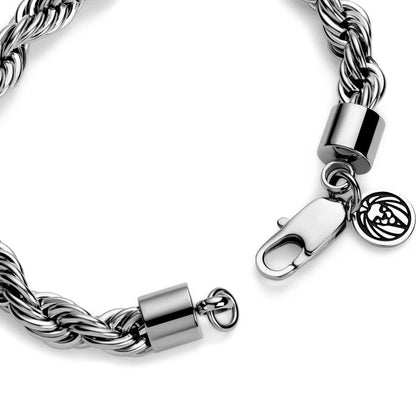 Essentials | 1/3" (8 mm) silberfarbenes Seilkettenarmband