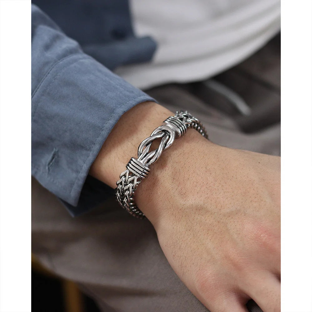 Silver Knot Bracelet for Men