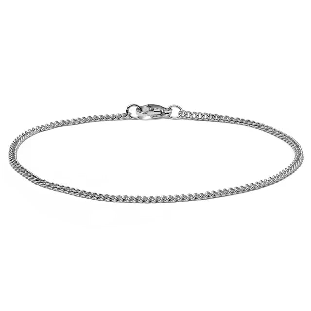 4mm silberfarbenes Edelstahl-Panzerarmband