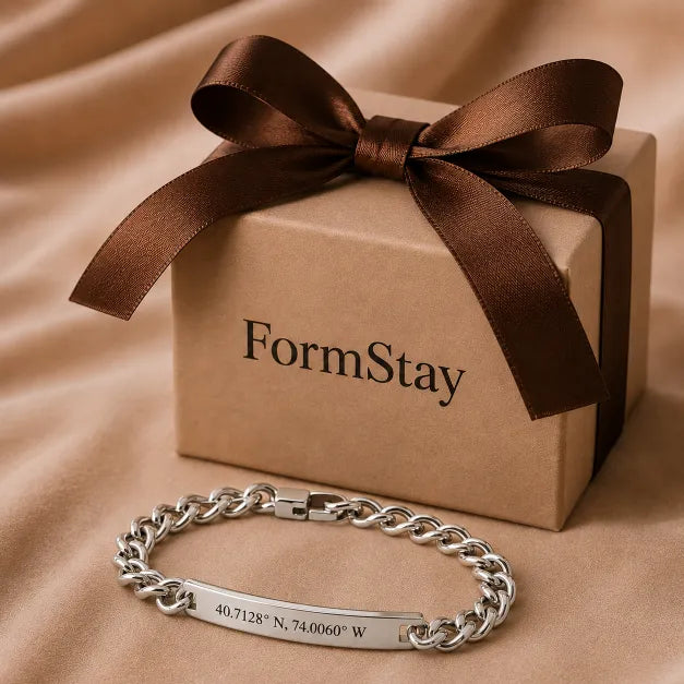Custom Coordinates Bracelet