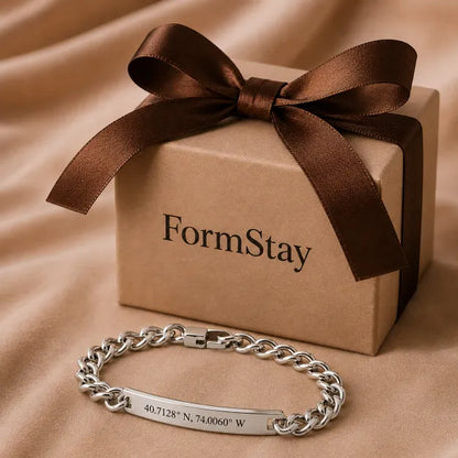 Custom Coordinates Bracelet