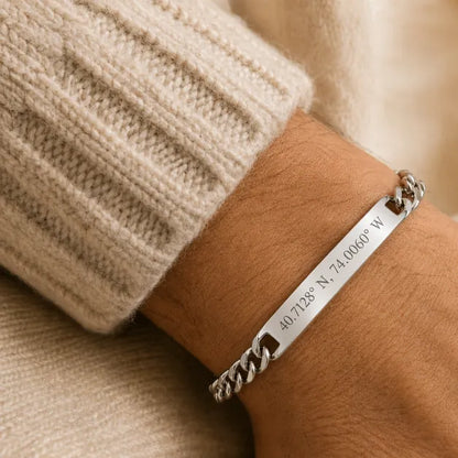 Custom Coordinates Bracelet