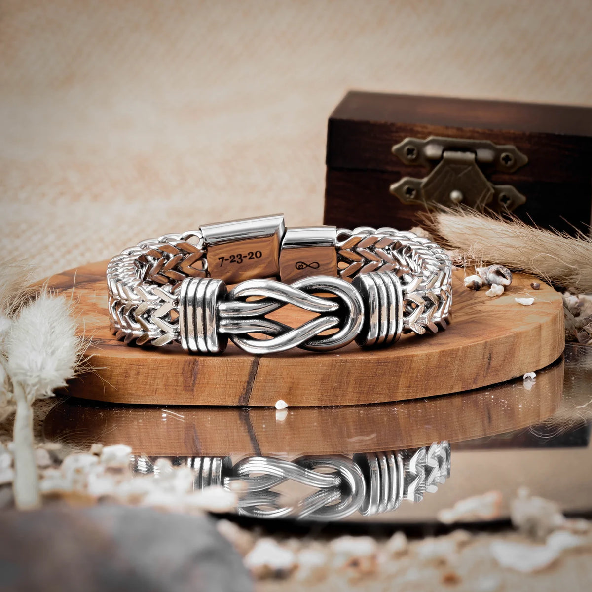 Silver Knot Bracelet for Men