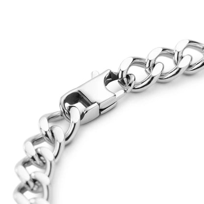 Nomen | Armband mit Erkennungsmarke (6 mm) aus silberfarbenem Edelstahl