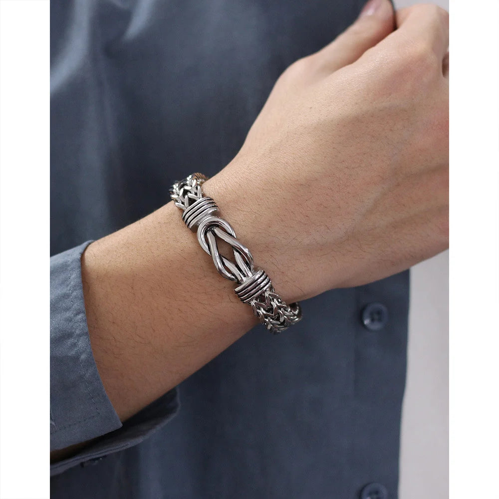 Silver Knot Bracelet for Men