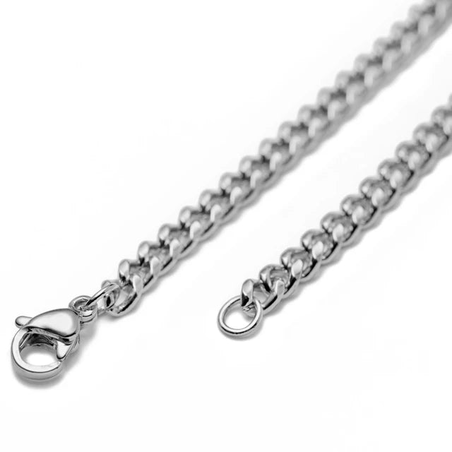 6mm silberfarbenes Edelstahl-Gliederarmband
