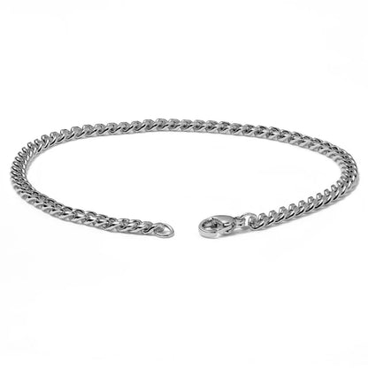6mm silberfarbenes Edelstahl-Gliederarmband