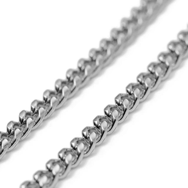 6mm silberfarbenes Edelstahl-Gliederarmband