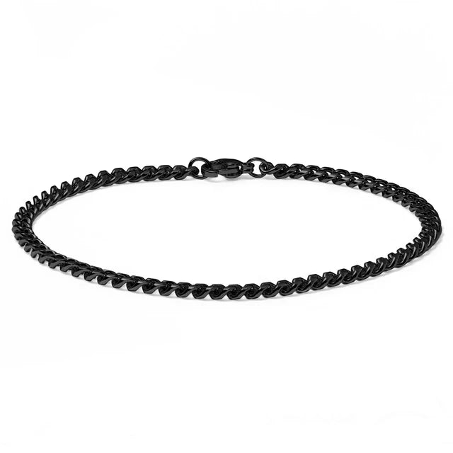 6mm silberfarbenes Edelstahl-Gliederarmband