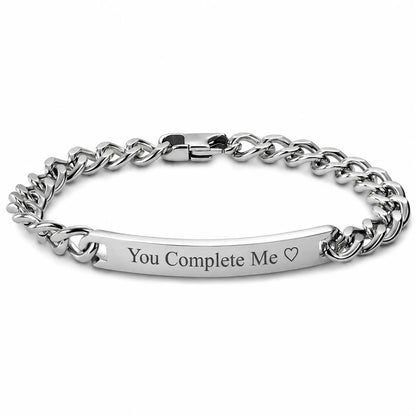 Nomen | Armband mit Erkennungsmarke (6 mm) aus silberfarbenem Edelstahl