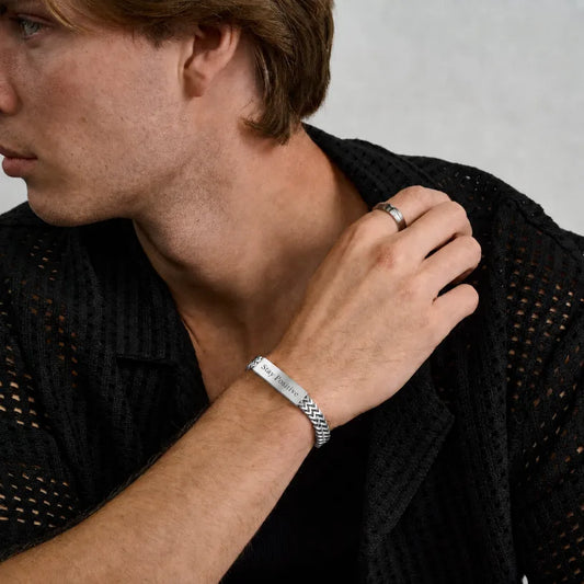 Double Franco Link ID Bracelet
