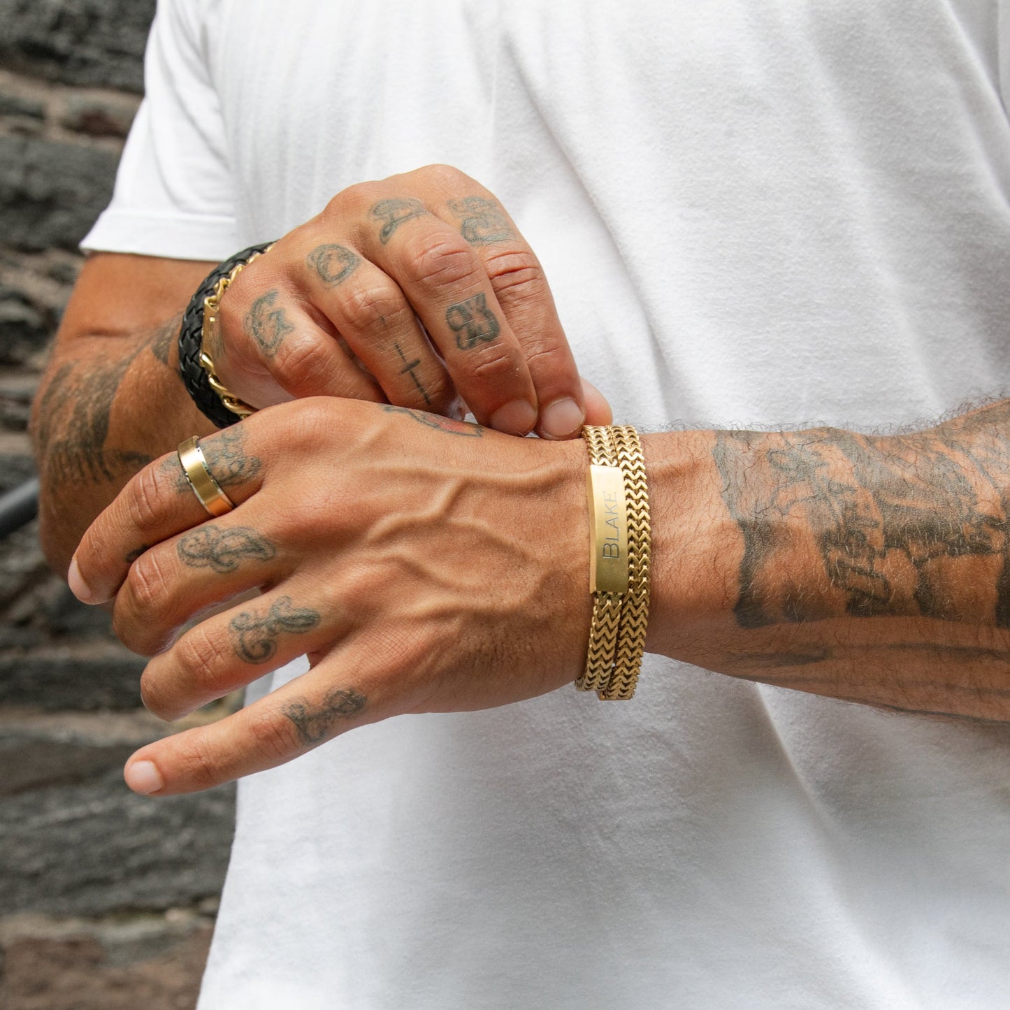 Double Franco Link Matte Bracelet